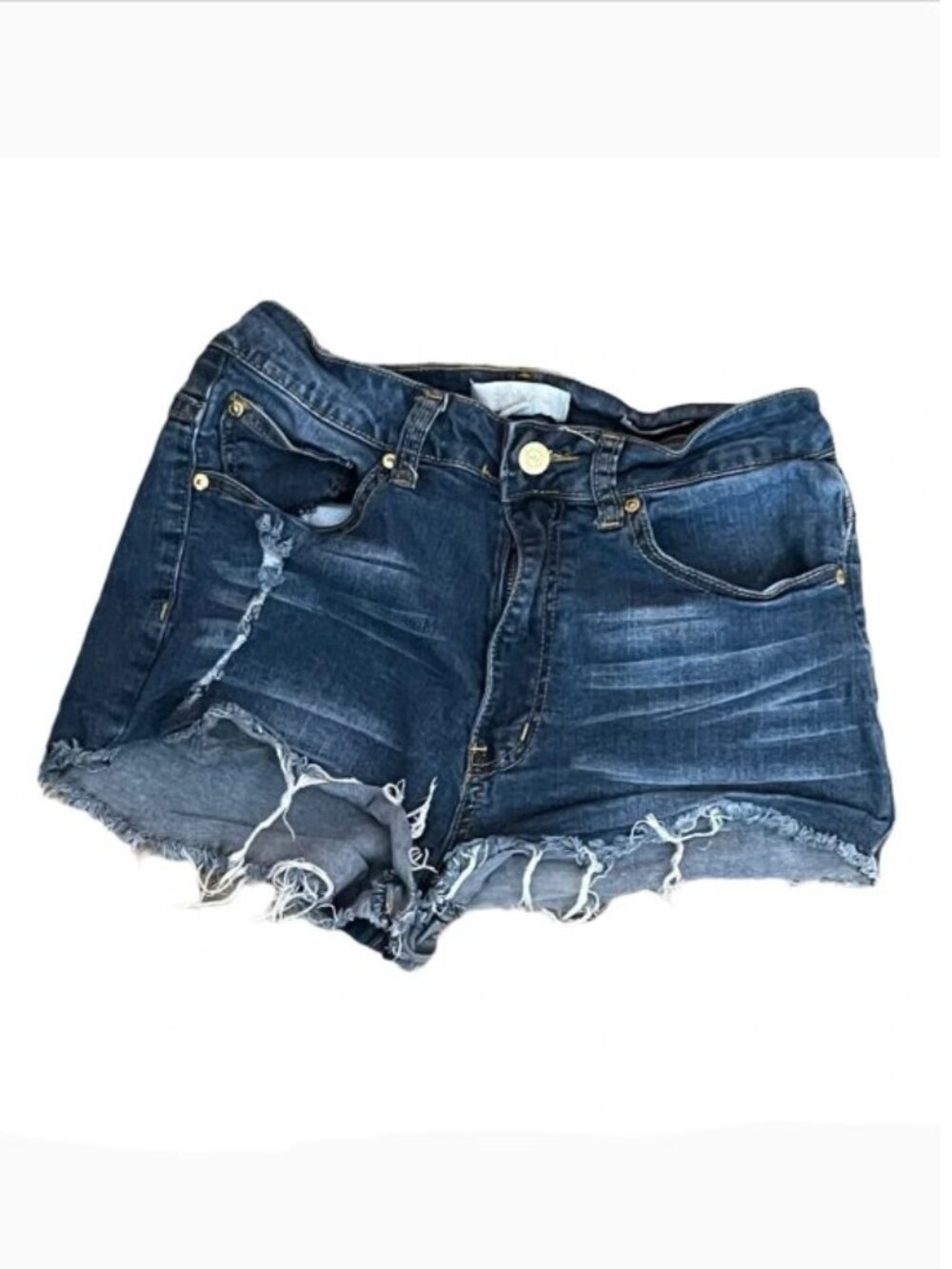NICKI MINAJ High-Rise cut-off denim jean shorts Juniors size 7/8 Distressed